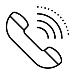 Incoming call icon. Telephone symbol, voice call service. Perfect icon for mobile video call, chatting app designs.