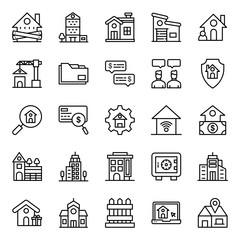  Pack Of Property Line Icons 