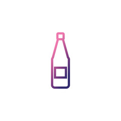sparkling champagne bottle,gradient style icon