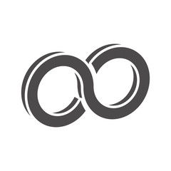 Infinity symbol in flat style.Vector illustration.