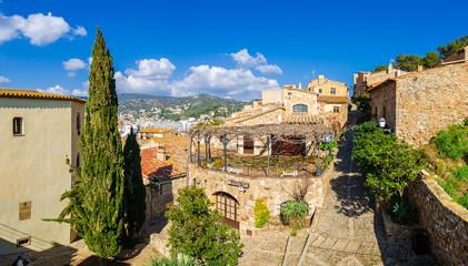 Tossa de Mar, Costa Brava, Catalonia, Spain The city-fortress Villa Vella.