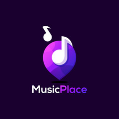 music logo design vector illustration