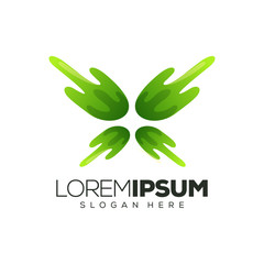 Obraz premium leaf logo design vector illustration