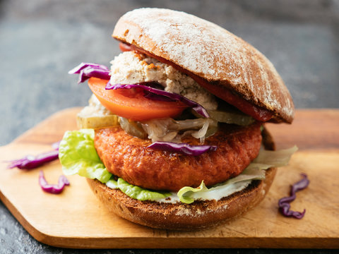 Home made veggi burger