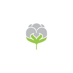 Cotton plant. Vector logo icon template