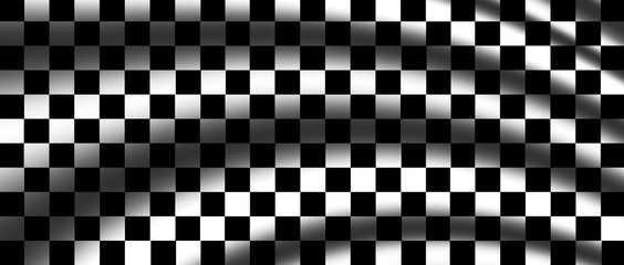 Fototapeta premium white and black checkered flag for racing background and texture.