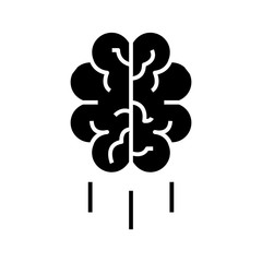 Brainstorm black icon, concept illustration, vector flat symbol, glyph sign.