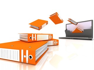 ARCHIVE . 3d Render Illustration.