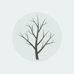 Collection of trees illustrations. - nature or healthy lifestyle topic.