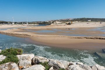 winter beach scene in Portugal