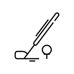 Golf supplies line icon, concept sign, outline vector illustration, linear symbol.