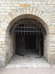 old door in the wall in castle