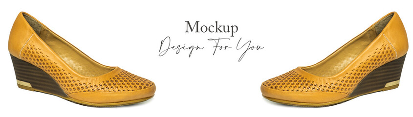 ladies leather shoes models, heels, sneakers, white background for your designs