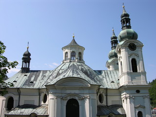 Fototapeta na wymiar Karlovy Vary, Czech Repub., Church of St. Mary Magdelene, Detail
