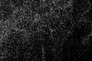 Obraz premium White Grainy Texture Isolated On Black Background. Dust Overlay. Light Coloured Noise Granules. Snow Vector Elements. Digitally Generated Image. Illustration, Eps 10.