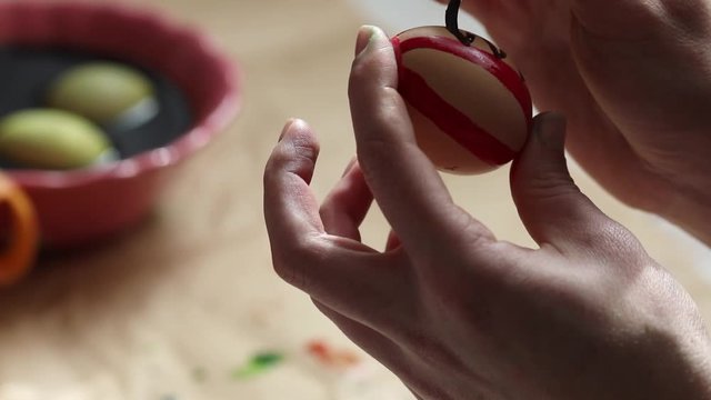 Easter Making Eggs With Decoupage
