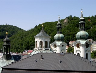 Karlovy Vary, Czech Repub., Church of St. Mary Madelene, Detail