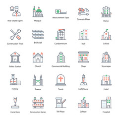 Real Estate Flat Icons Pack