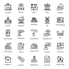  Pack Of Construction Line Icons 