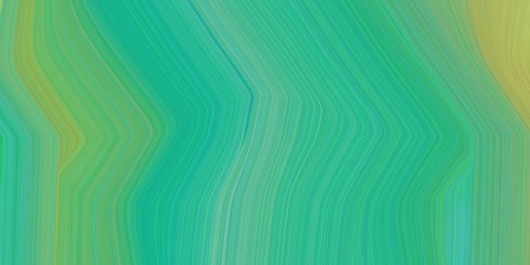 background graphic with modern curvy waves background design with medium sea green, dark khaki and pastel green color