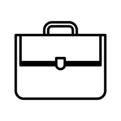 briefcase business bag for document on white background