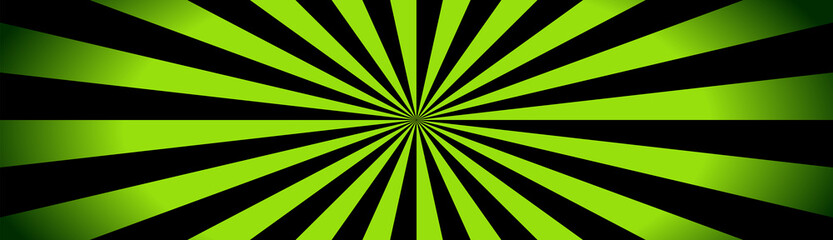 Green light rays background vector