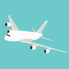 passenger plane ,vector illustration, flat style,