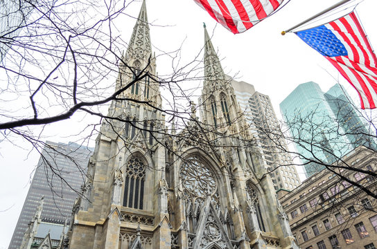 Cathedral Church in Manhattan, New York City, USA