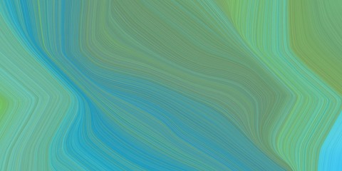 background graphic with modern waves background illustration with cadet blue, light sea green and medium turquoise color