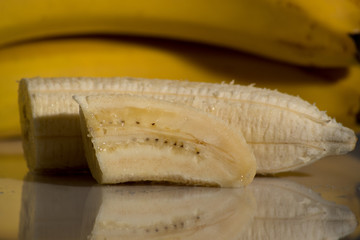Details of a section from banana fruit