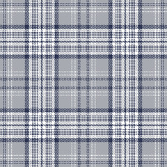 Plaid pattern background. Seamless blue, grey, and white check plaid graphic for flannel shirt, blanket, throw, upholstery, duvet cover, or other modern fabric design.