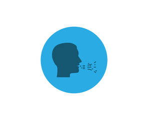 Common cold, cough, flu icon. Vector illustration, flat design.