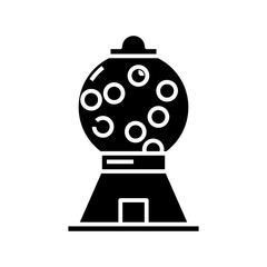 Christmas ball black icon, concept illustration, vector flat symbol, glyph sign.