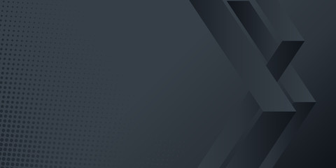 Fototapeta premium Black arrow presentation background. Vector illustration design for presentation, banner, cover, web, flyer, card, poster, wallpaper, texture, slide, magazine, and powerpoint. 