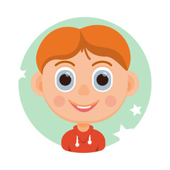 Portrait of a handsome guy. Avatar of a young man. Colorful portrait.