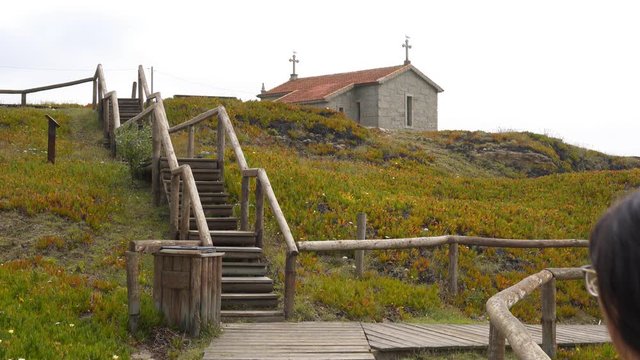 Labruge church near the beach, in Portugal