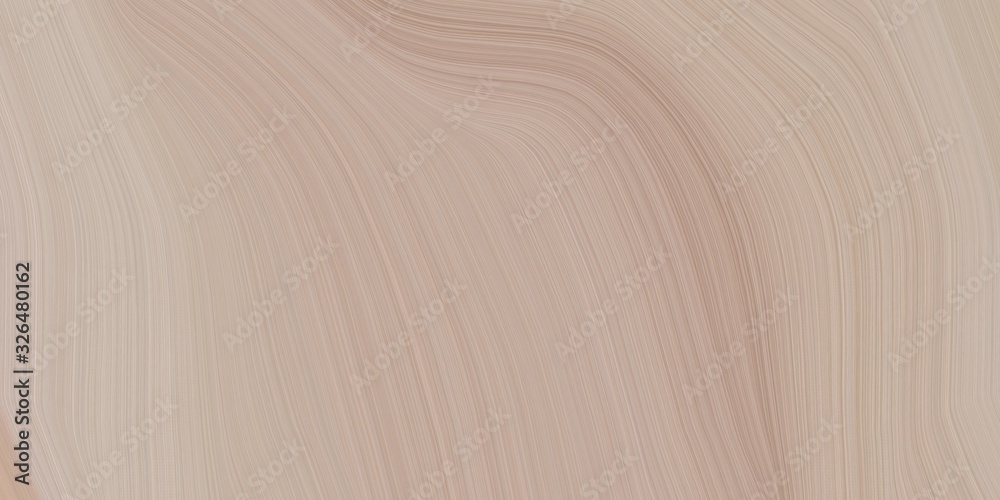 Poster background graphic with modern soft curvy waves background design with tan, pastel gray and gray gra