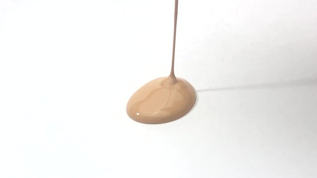 cosmetic liquid foundation applying 