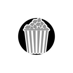 Popcorn icon isolated on white background