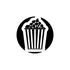 Popcorn icon isolated on white background