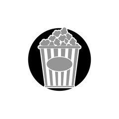 Popcorn icon isolated on white background