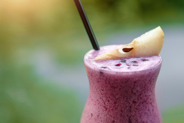 A fresh cocktail of blueberries, healthy food, super food