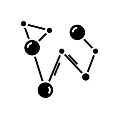 Chemical black icon, concept illustration, vector flat symbol, glyph sign.