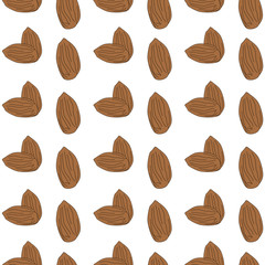 Seamless pattern almond vector eps 10