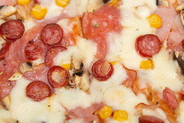 Pizza Primavera  traditional italian meal 