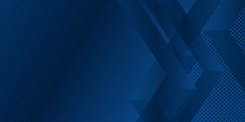 Obraz premium Modern dark blue abstract arrow presentation background. Vector illustration design for presentation, banner, cover, web, flyer, card, poster, wallpaper, texture, slide, magazine, and powerpoint. 