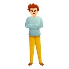 Mental hospital patient icon. Cartoon of mental hospital patient vector icon for web design isolated on white background