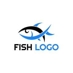 fish logo design concept vector