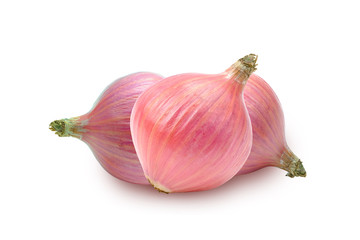 Fresh onion isolate on white background with clipping path