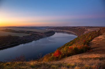 Obraz premium Canyon near the Dniester River. Landscapes of Ukraine.